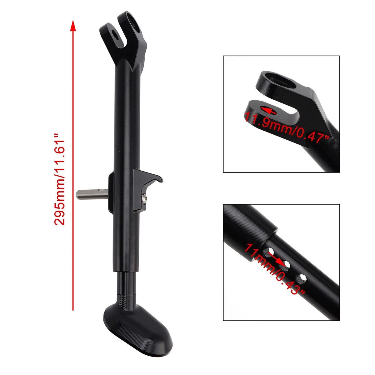 Adjustable Foot Side Stand Kickstand for Yamaha Tenere 700 (2025–2026) M556-A059-BLK