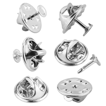 120 Pairs Butterfly Clutch Tie Tacks Pin Back Replacement 8mm Length