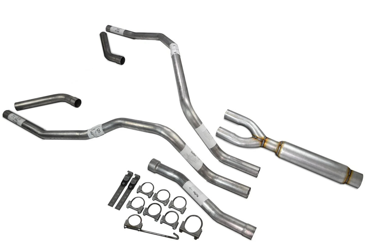 Dual Exhaust Kit for Nissan Titan (2004–2006) 2.5" Glasspack Mandrel
