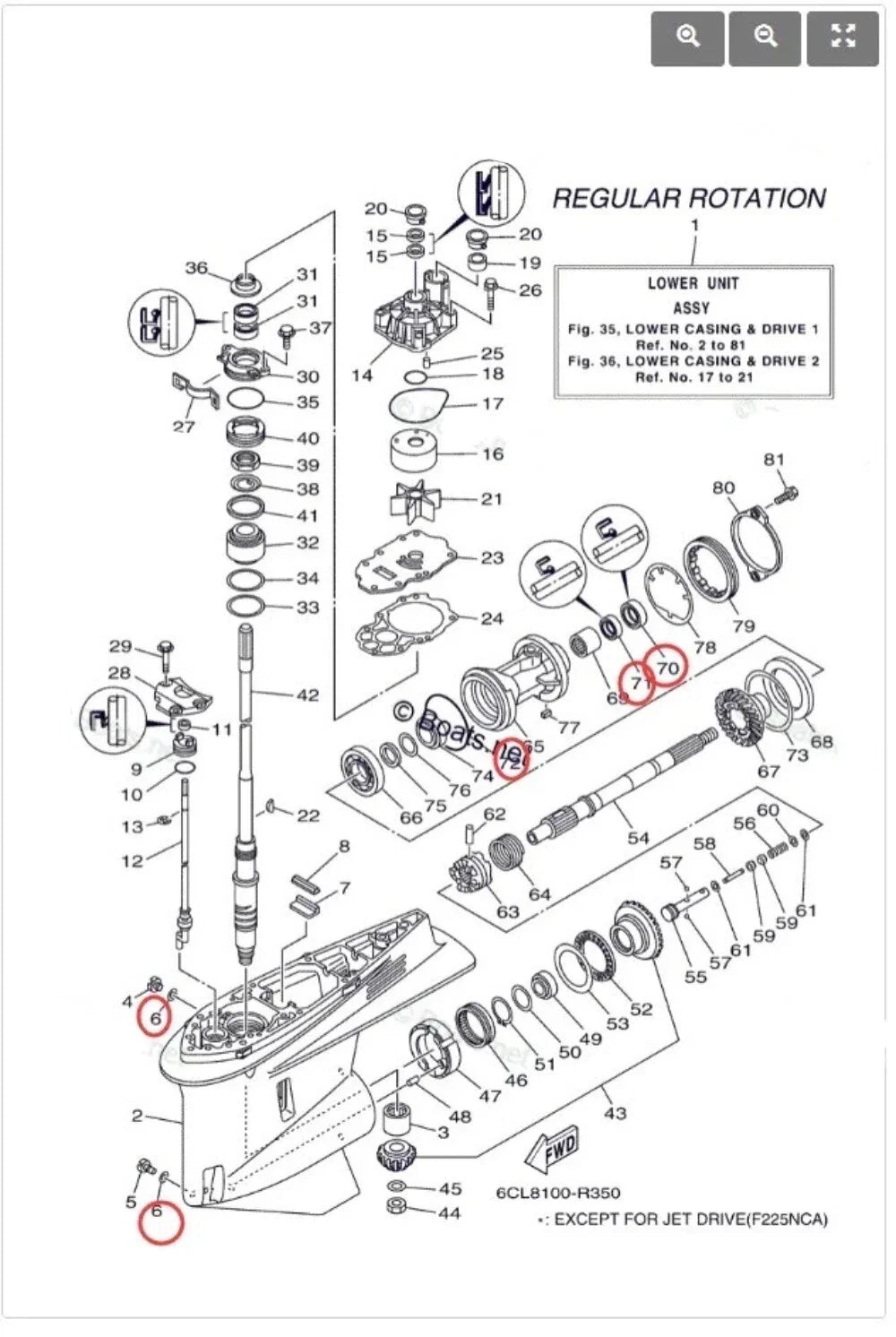 Lower Unit Seal Kit for Yamaha 225 250 300 HP (93101-30002, 93101-30019)