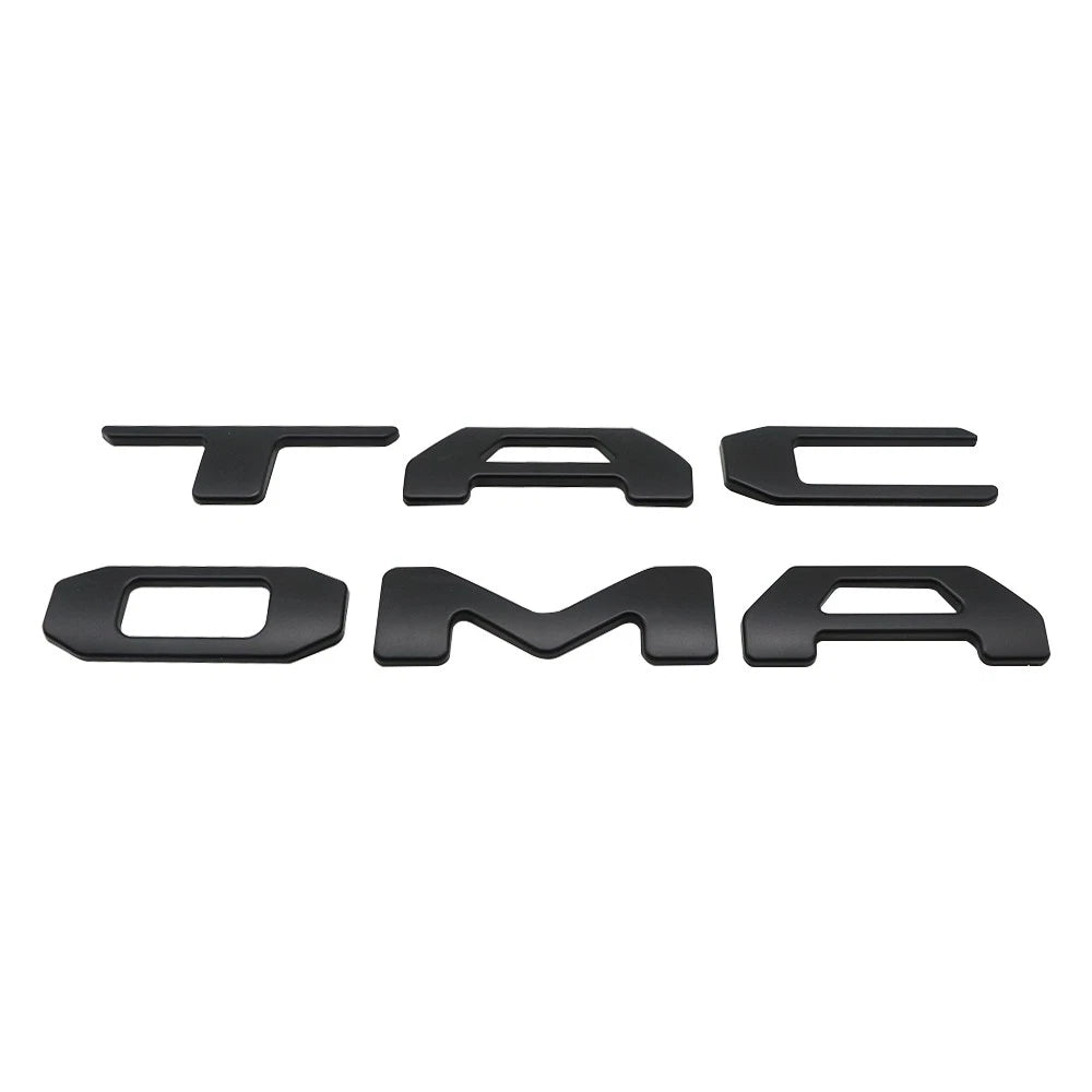 Tailgate Emblems for Tacoma (2024–2026) Matte Black 3D Badge