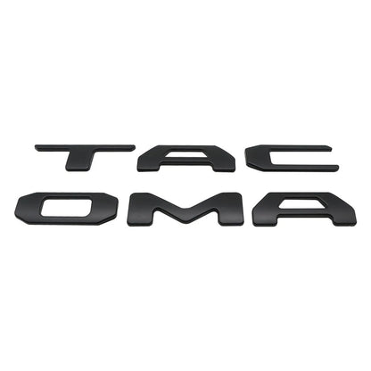 Tailgate Emblems for Tacoma (2024–2026) Matte Black 3D Badge