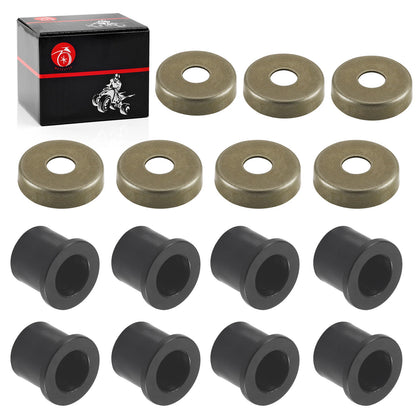 8X Front Control A-Arm Bushing + Cap for Polaris RZR 170 (2009–2021) 0451762 0453683 0451763 0453496