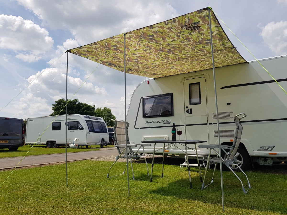 Awning Canopy for Caravan Campervan (2.4m x 3m) Camo Green