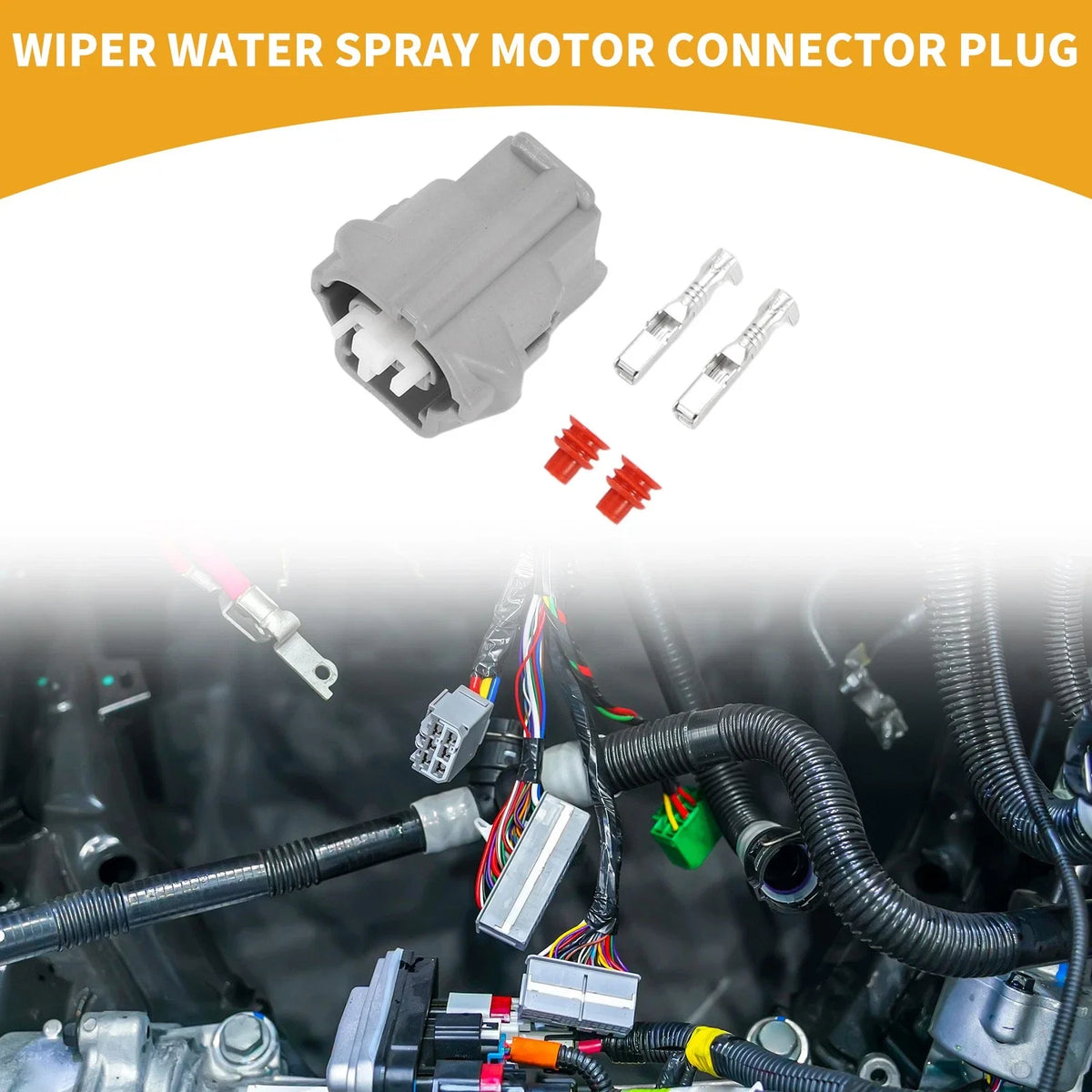 2 Pin Wiper Water Spray Motor Connector Plug for Nissan 
