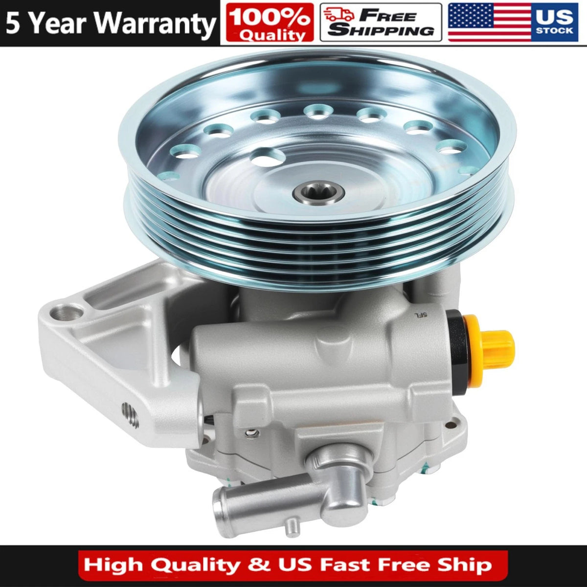 Power Steering Pump w/ Pulley for Volvo XC90 (2007–2014) 21-106, 21106, 36000165