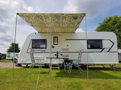 Awning Canopy for Caravan Campervan (2.4m x 3m) - Camo Green