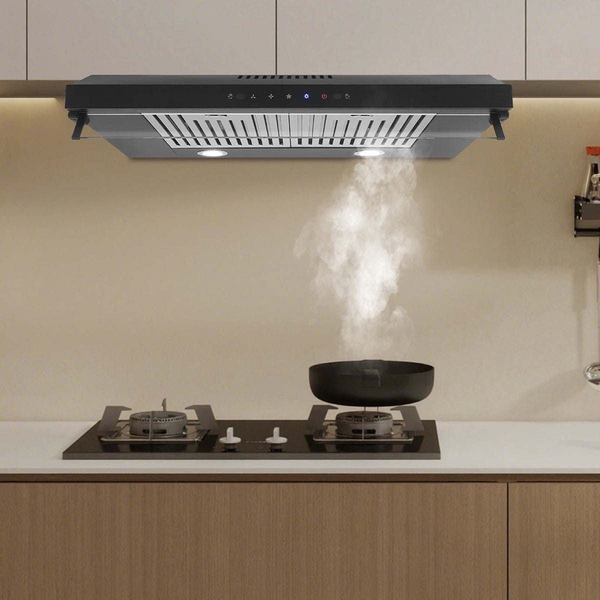 30" Under Cabinet Range Hood for Kitchen (900 CFM, Dual Motor, Stainless Steel)