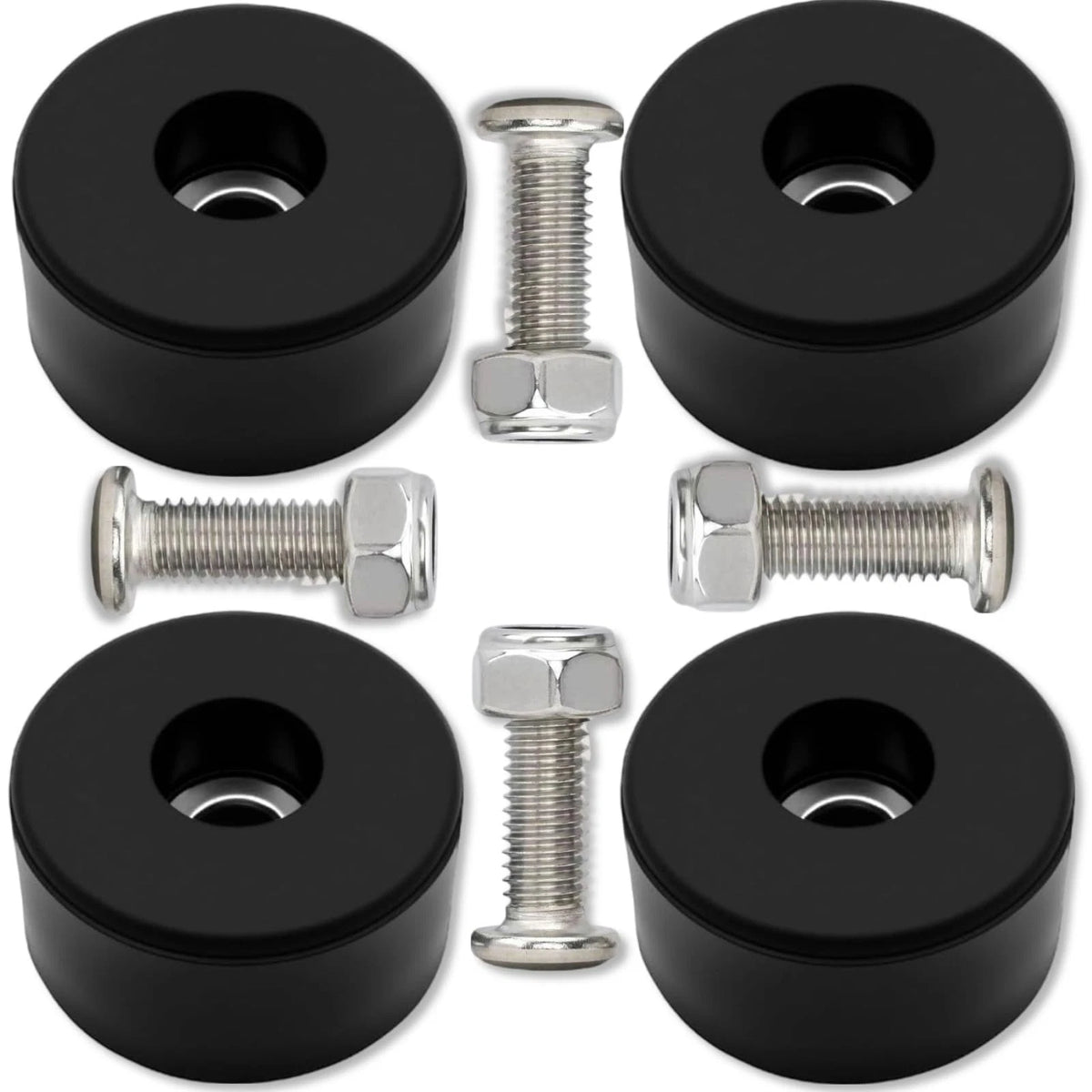 Set of 4 Anti Vibration Rubber Feet Pads 0.75"x1.5" for Automotive Applications
