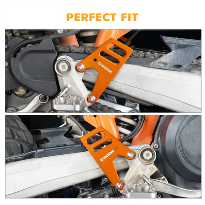 Heel Guards Cover Plates for KTM 690 Enduro (2008–2022) Anodized Surface