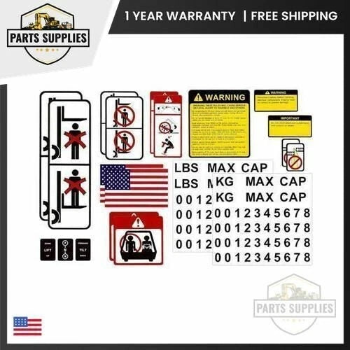 Universal Decal Forklift Kit USA