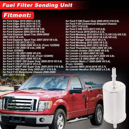 Chassis Pipeline Fuel Filter Assembly for Ford Edge (2015–2024) No. 33243