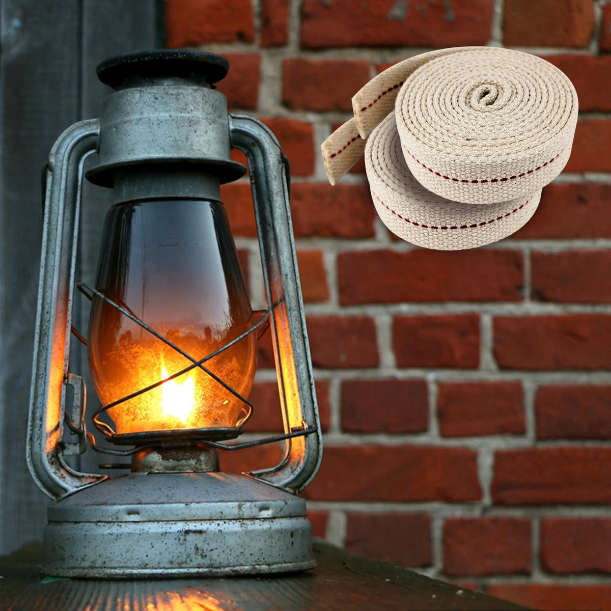 1 Roll Oil Lamp Wick for (6.5 Feet, 1 Inch Flat Cotton)