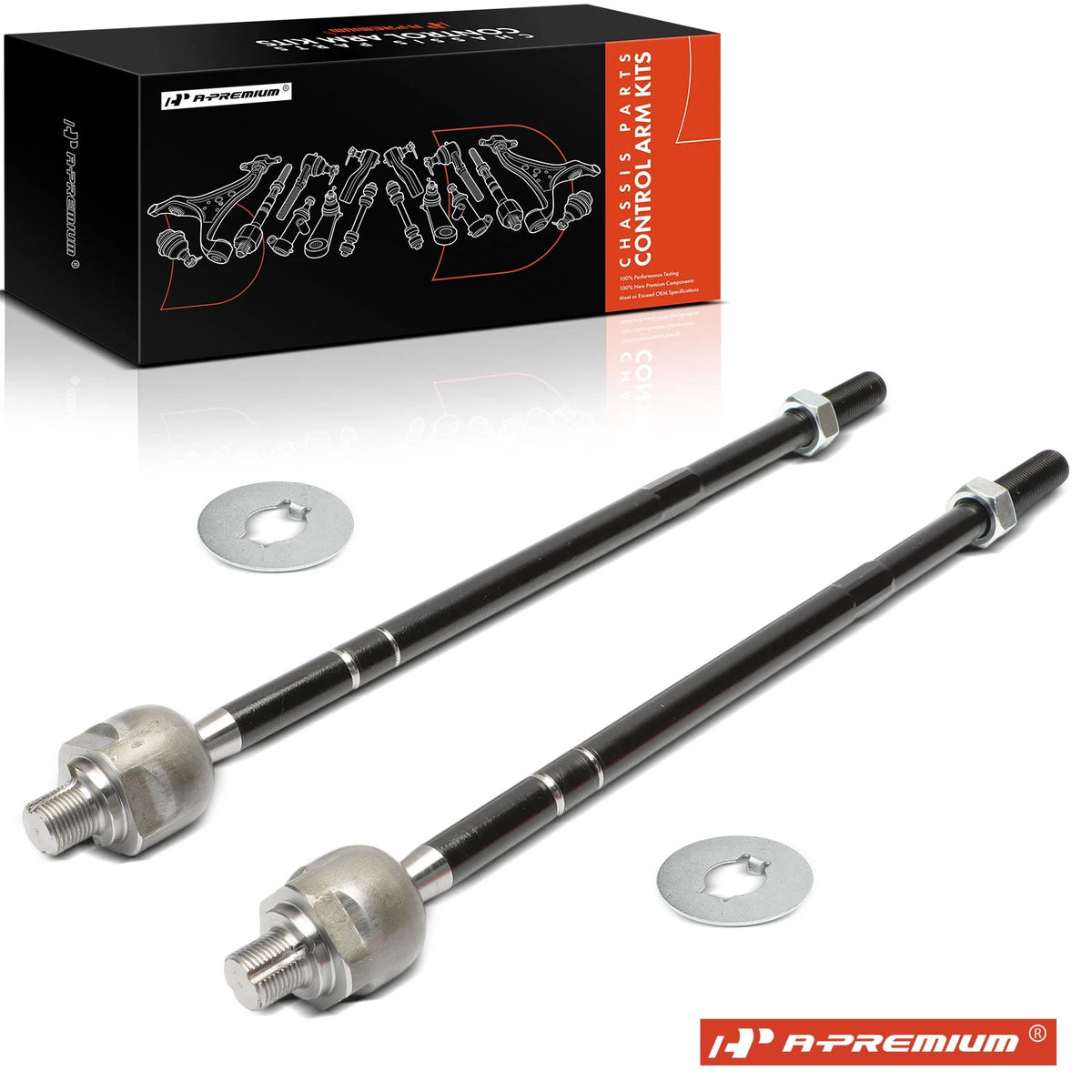 2X Front Inner Tie Rod End for Dodge Sprinter 2500 3500 (2007–2009) - 68020843AA, 68020843AB, MS10751