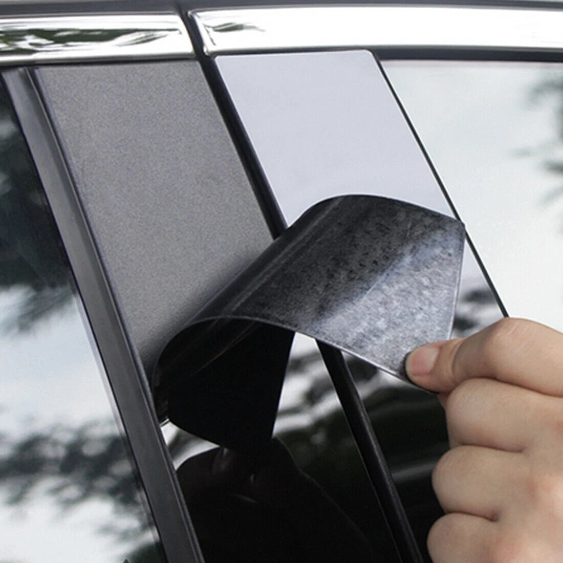 8pcs Glossy Black Pillar Post Trim for Nissan Kicks P15 (2018–2023)