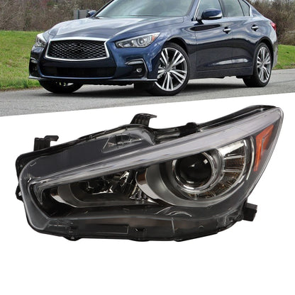 LED Headlight Assembly Left Driver Side for Infiniti Q50 (2014–2022) 260604HB0B, 260604HB0A