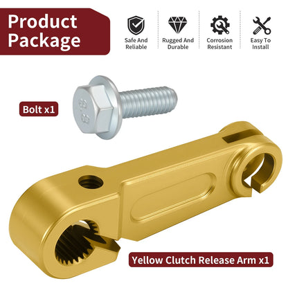 Yellow Clutch Release Arm w/ Bolt for Suzuki RM80 RM85 RM125 RM250 (23271-20902, 01500-0616A)
