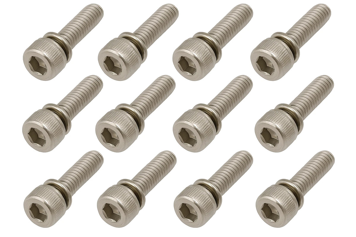 Set of 12 Stainless Carburetor Float Bowl Screws M4 for Mikuni Keihin (1050-0380, C2=0416)