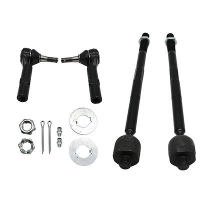 Set of 2 Front Inner Outer Tie Rods for Chevy Suburban Tahoe Silverado Sierra 1500 Yukon