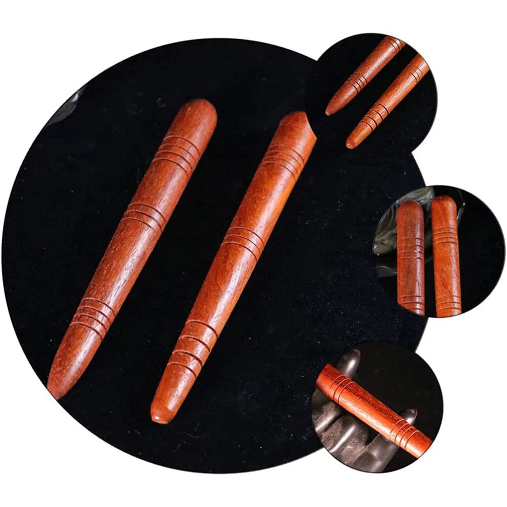 2X Wood Stick Hand Foot Massager for Reflexology Acupuncture