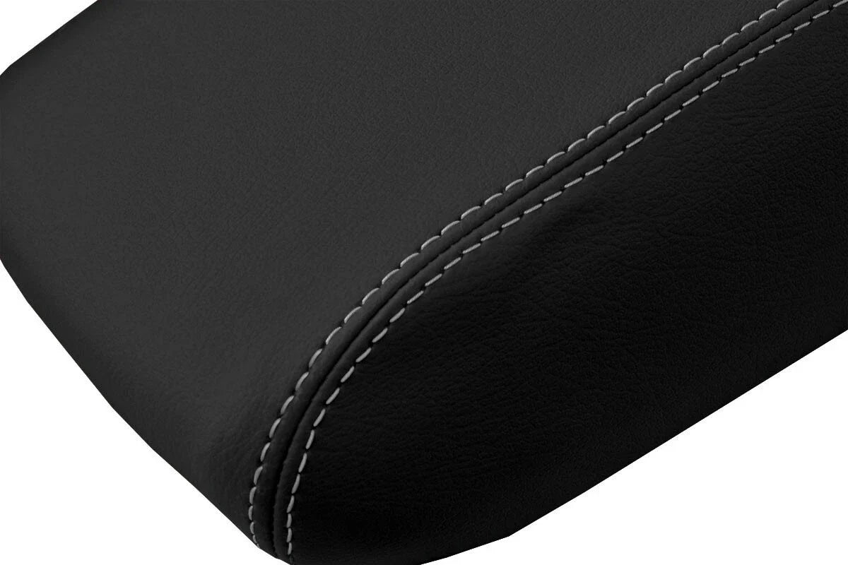 Leather Console Lid Armrest Cover for Jeep Grand Cherokee (1999–2004) Gray Stitch