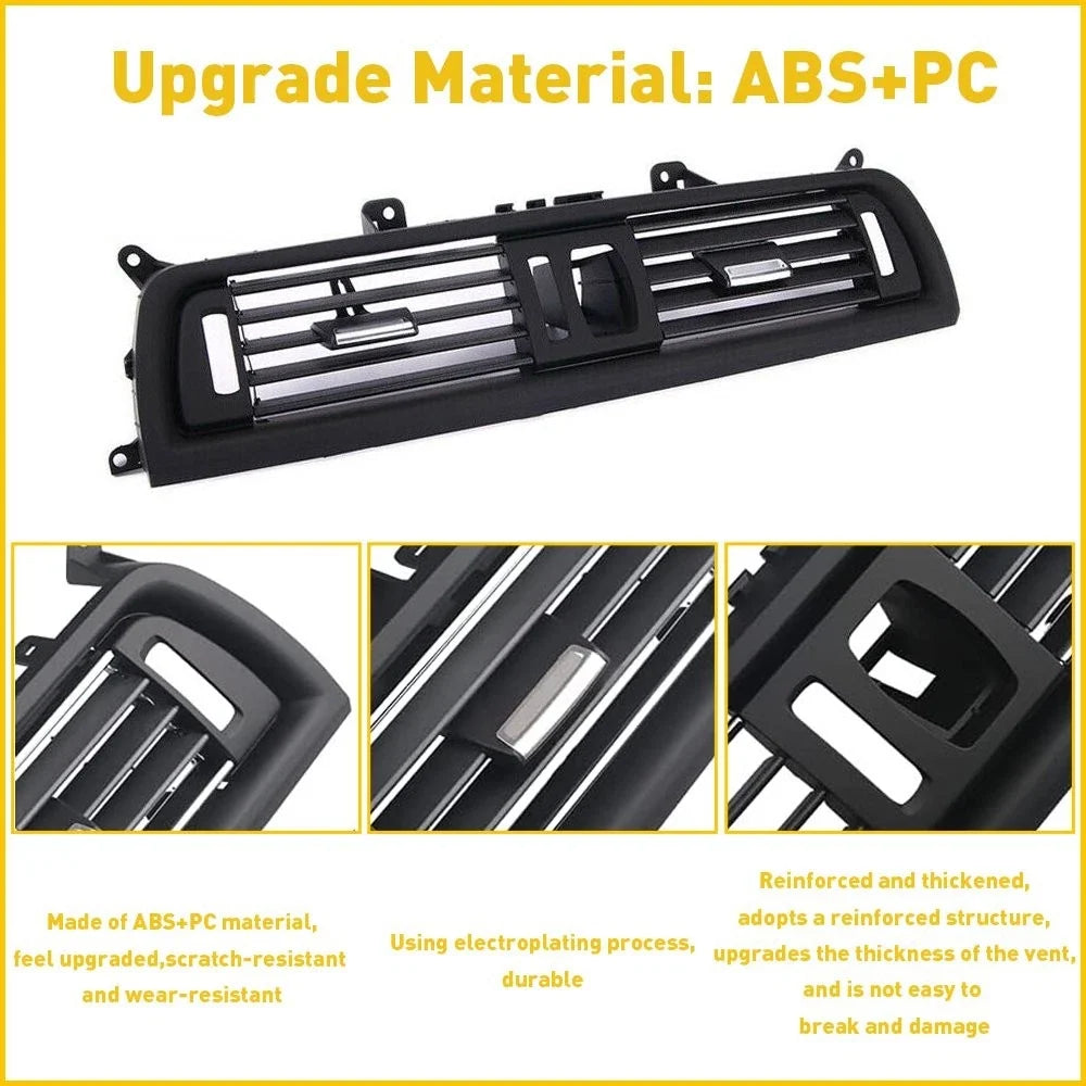 Front Air Vent Center Dash Grille AC for BMW 520i 528i 535i (2011–2017) 64229166885