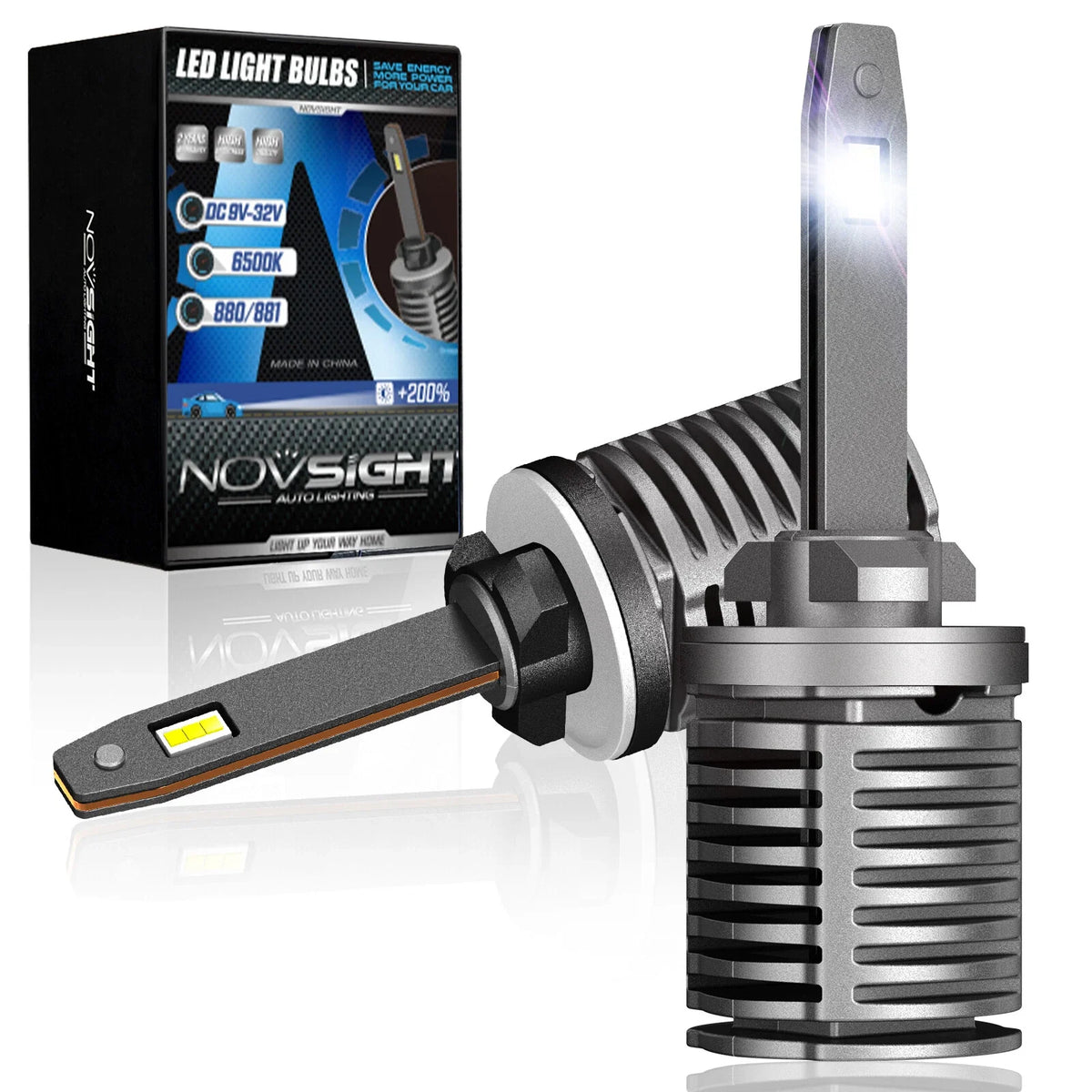 2X 880 LED Headlight Fog Light Bulbs Kit 40W 10000LM 6500K