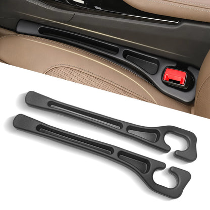 Car Seat Gap Filler Set of 2 for Universal Fit (3-in-1, Black)