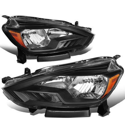 Factory Style Black Housing Amber Corner Headlights for Nissan Sentra (2016–2018)