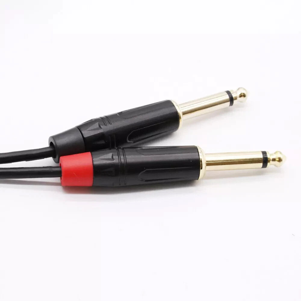 2X XLR Female to Dual 1/4" TS Mono Y Splitter Microphone Cable (3.3/6.6ft)