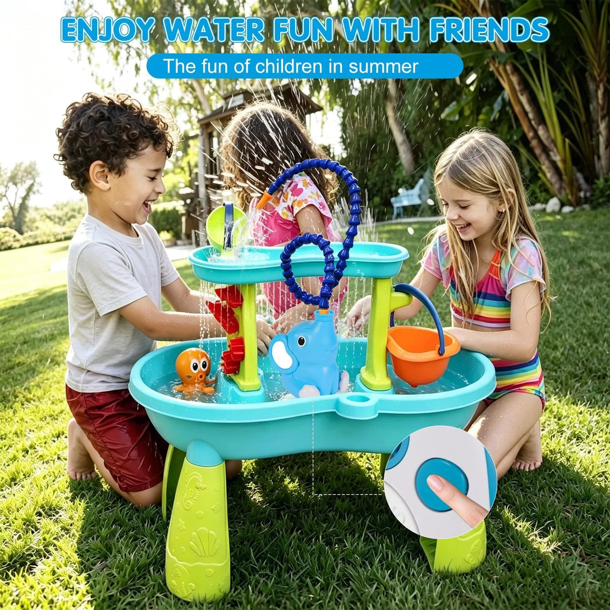 Water Table Pump with Sprinkler for 3.54 x 3.86 x 5.04 Inches
