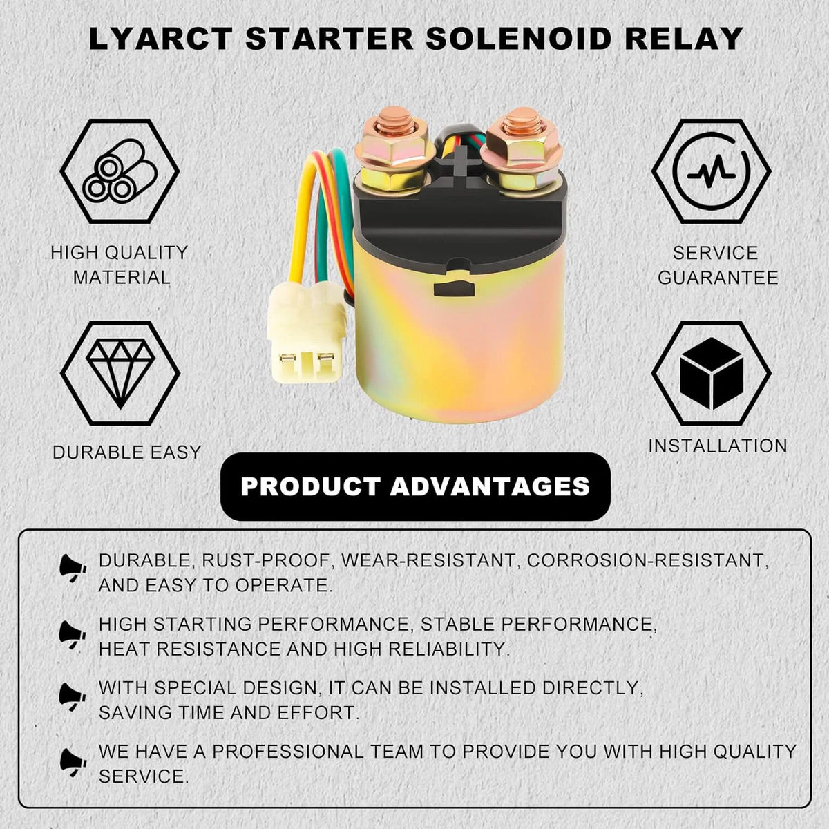 Starter Solenoid Relay Switch for Honda TRX 300 350 500 (35850-HN7-003)