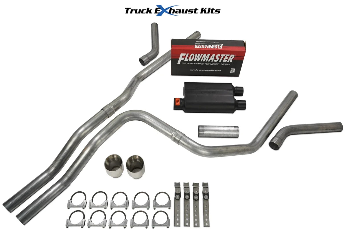 2.5" Dual Exhaust Kit for Chevy Tahoe (2000–2006) - Flowmaster Super 44 DW Tip