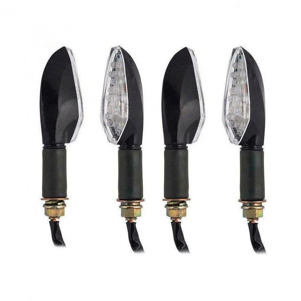 4X Carbon LED Turn Signal Light Indicators for Triumph Speed Four TT 600 (1999–2001)