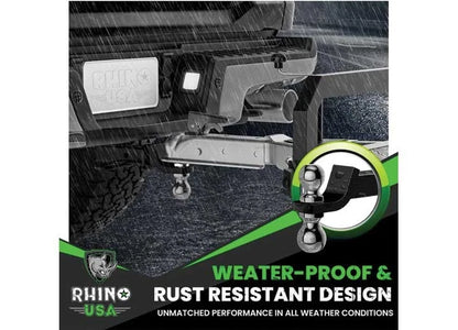 Reversible Dual Ball Hitch for Rhino USA TO-HTDUAL-BLK (2" & 2-5/16")