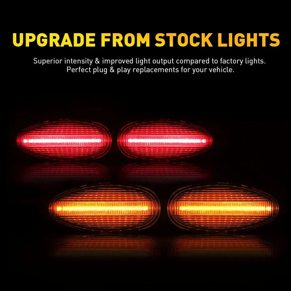 Set of 4 LED Side Fender Marker Lights for Chevrolet Silverado 2500HD 3500HD (2001–2014)