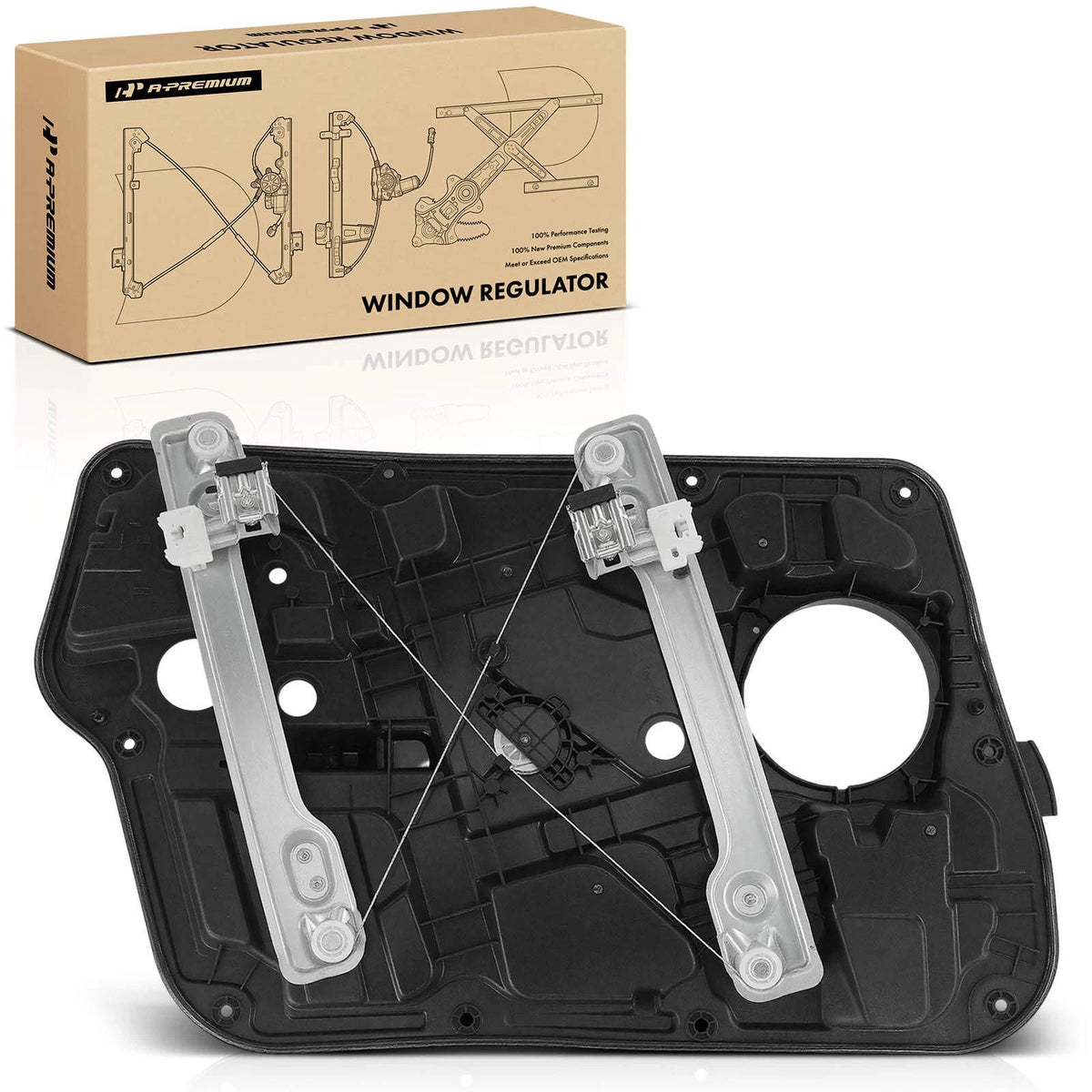 Front Right Power Window Regulator w/ Panel for Hyundai Sonata (2011–2014) 824813S000, 824813Q000