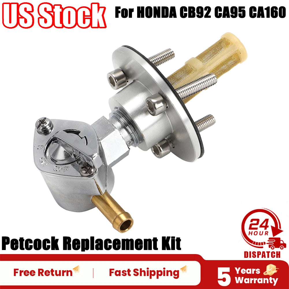 Front Fuel Petcock Valve Adapter Kit for Honda CA95 CA160 CA150