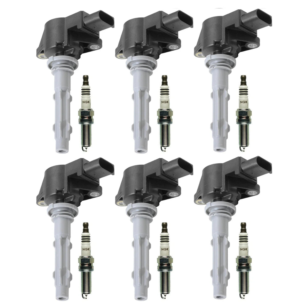 Set of 6 Ignition Coils & Spark Plugs for Mercedes W203 W204 W211 V6