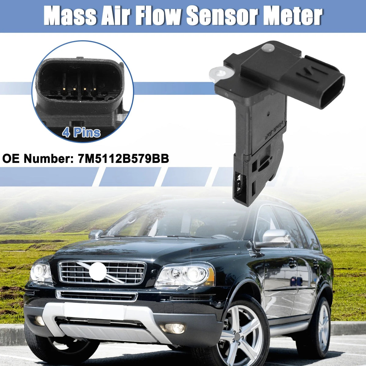 Mass Air Flow Meter Sensor NO. 7M5112B579BB for Ford Focus 2.0L (2012–2015)