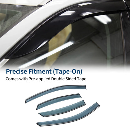 Set of 4 Window Deflectors for Ford Focus Sedan (2008–2011)