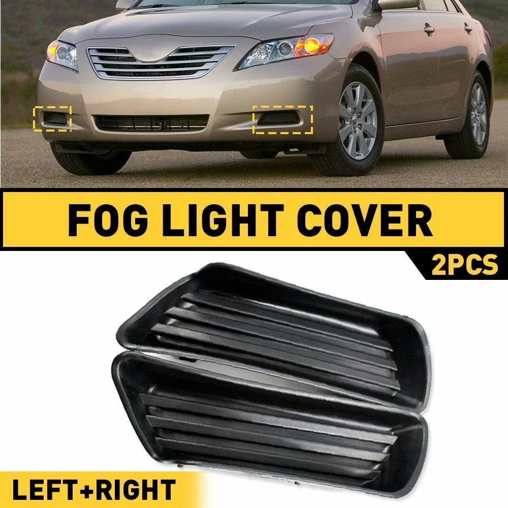 Set of 2 Front Bumper Fog Light Lamp Hole Covers for 2007-2009 Toyota Camry