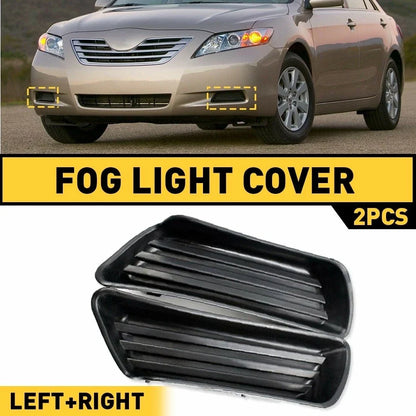 Set of 2 Front Bumper Fog Light Lamp Hole Covers for 2007-2009 Toyota Camry