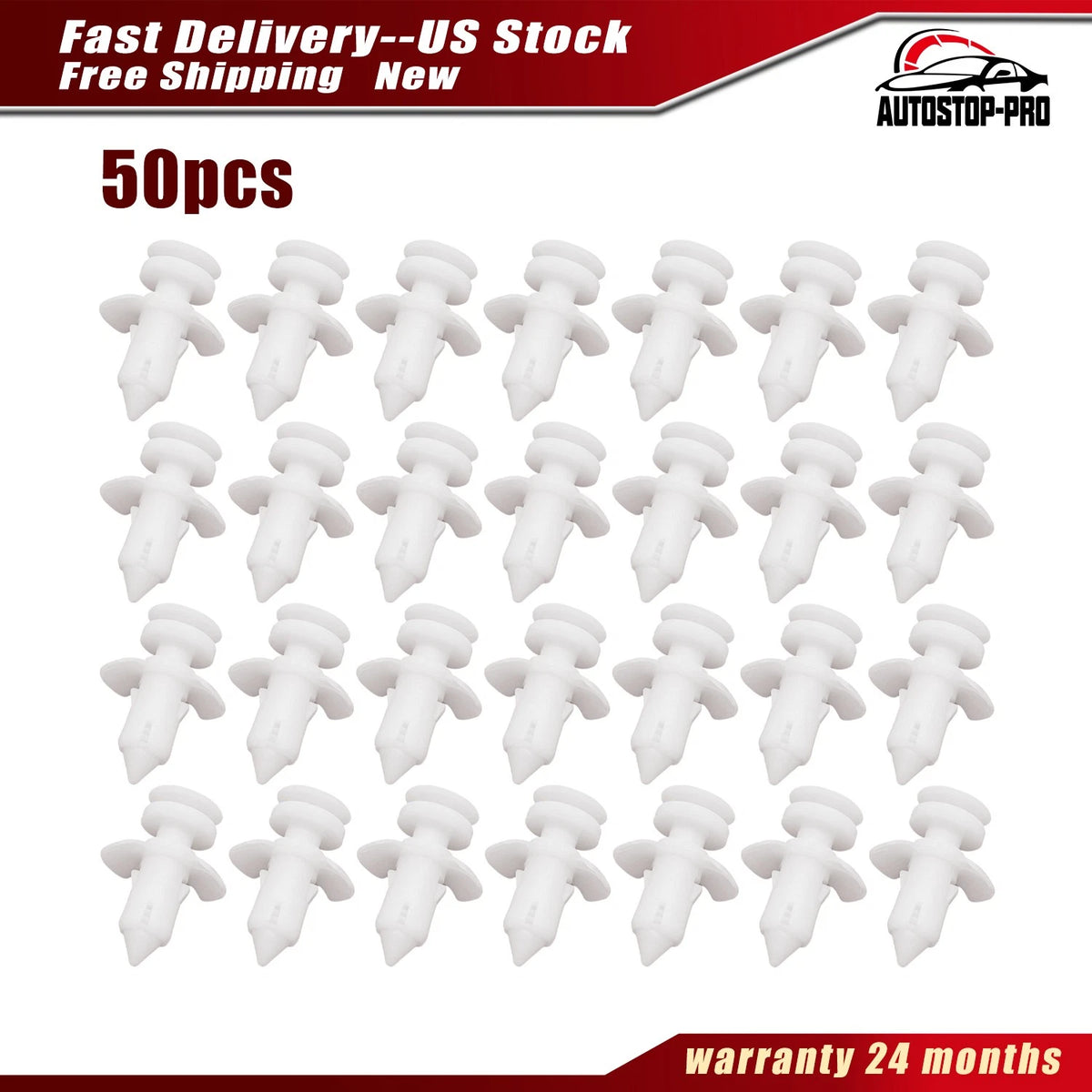 50x Door Lower Trim Panel Clip Retainer Rivet for Ford W704958-S300 (US)