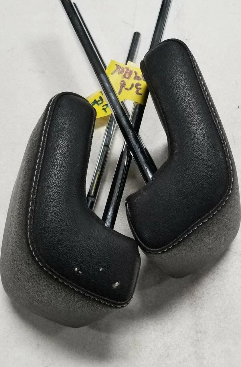 Set of 2 Rear 3rd Row Headrests for Ford Flex (2009–2012) Black Leather