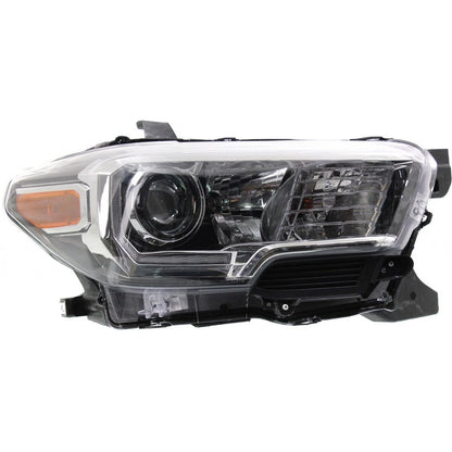 Headlight Assembly for Toyota Tacoma (2016–2020) Passenger Side, Halogen, Black, CLX-M0-312-11AER-ASN2-CL360A55, TO2503244