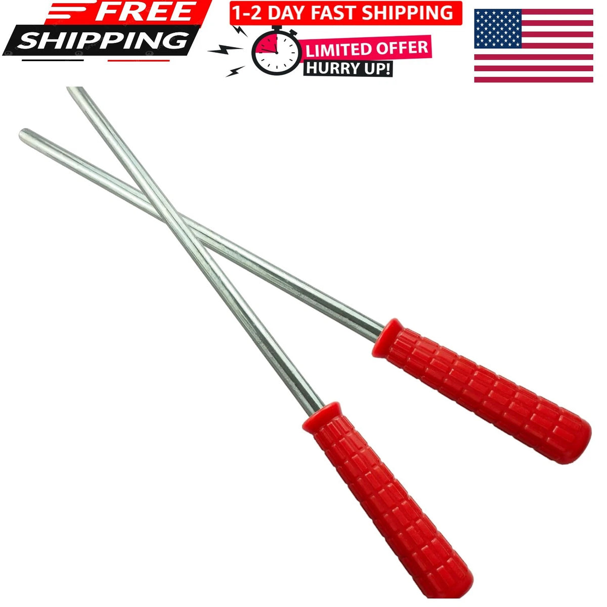 2 Pack Winding Bars for Garage Door Torsion Spring
