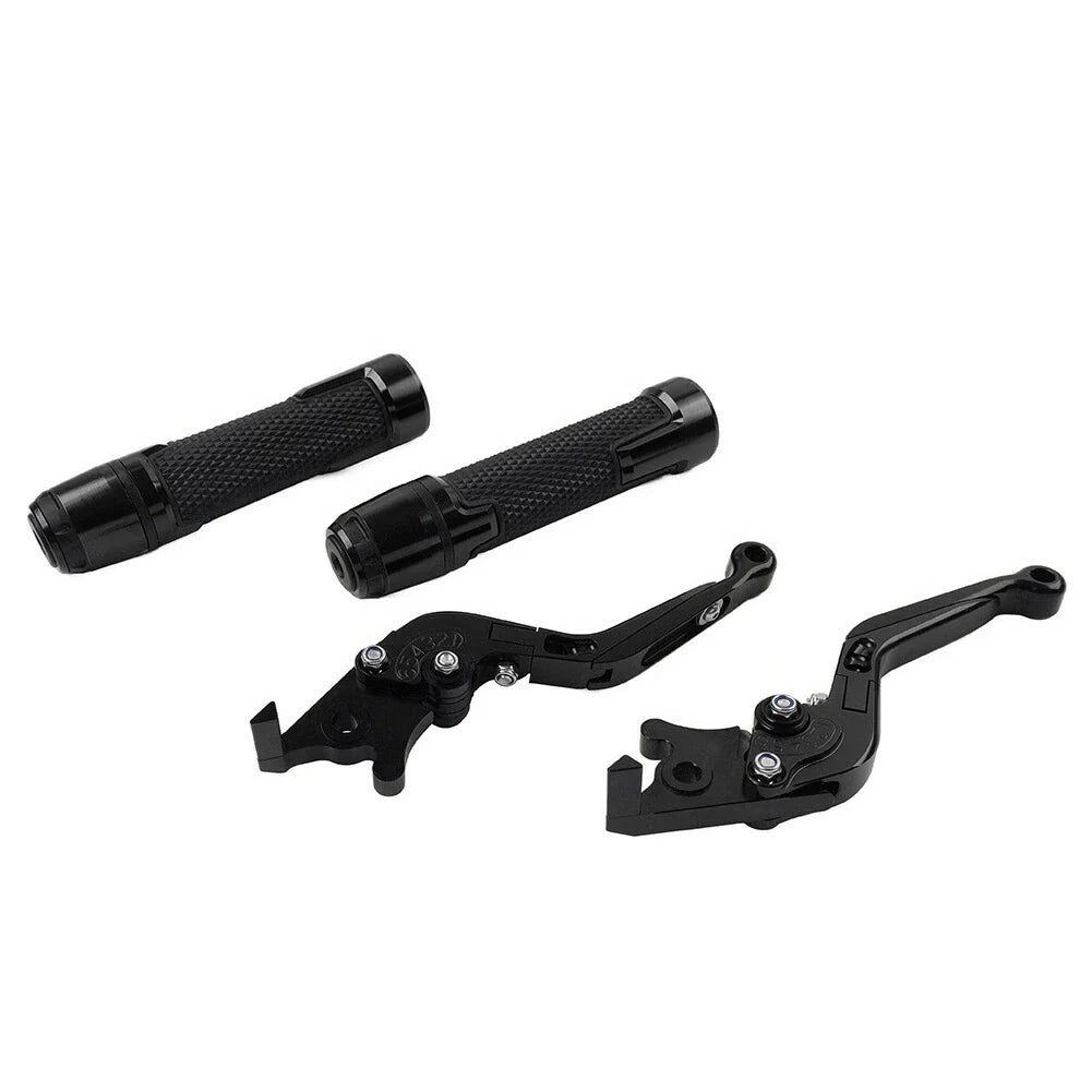 Set of 2 Black Extendable Brake Clutch Levers for Suzuki GSXS125 (2017–2023)