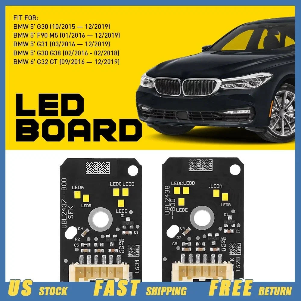 Yellow DRL LED Boards for BMW G30 530i 540i F90 (2017–2021)