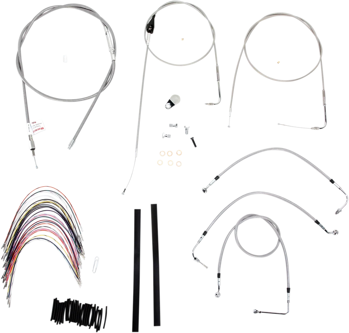Complete Stainless Braided Handlebar Cable/Brake Line Kit for Harley